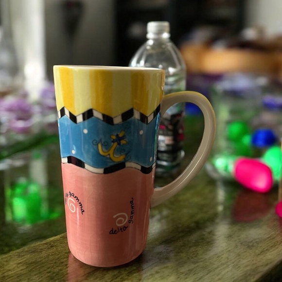 Alexandra and Company Pink Multi delta gamma Beverage Mug - Picture 1 of 4